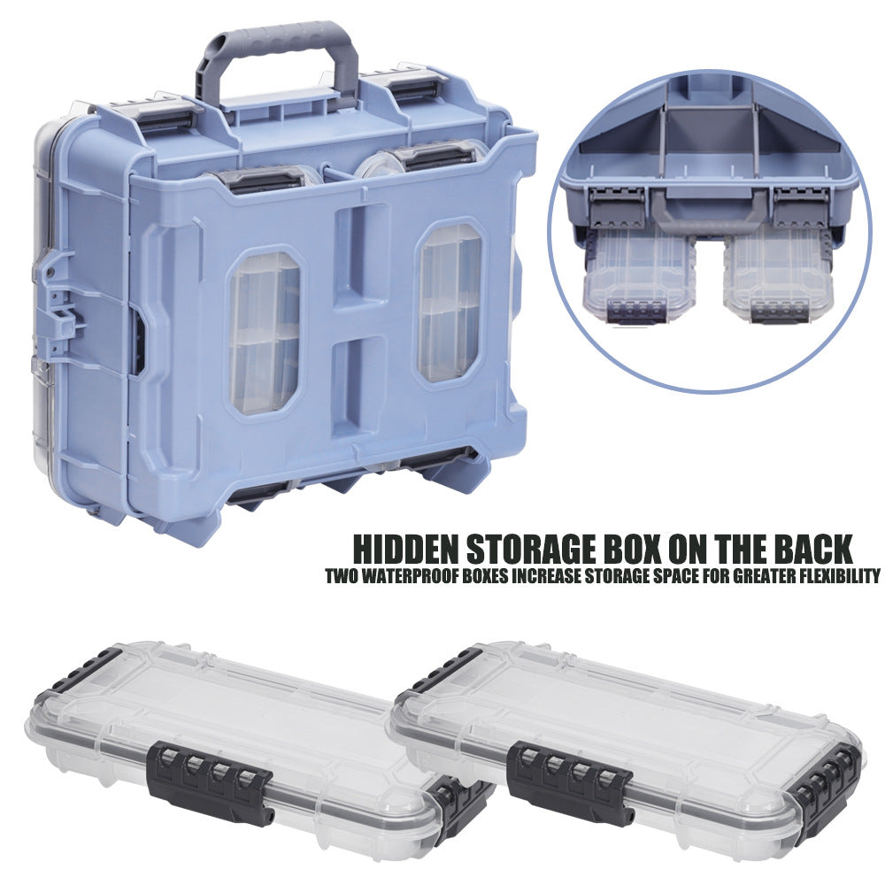 Large-capacity waterproof multi-functional double-layer accessory box